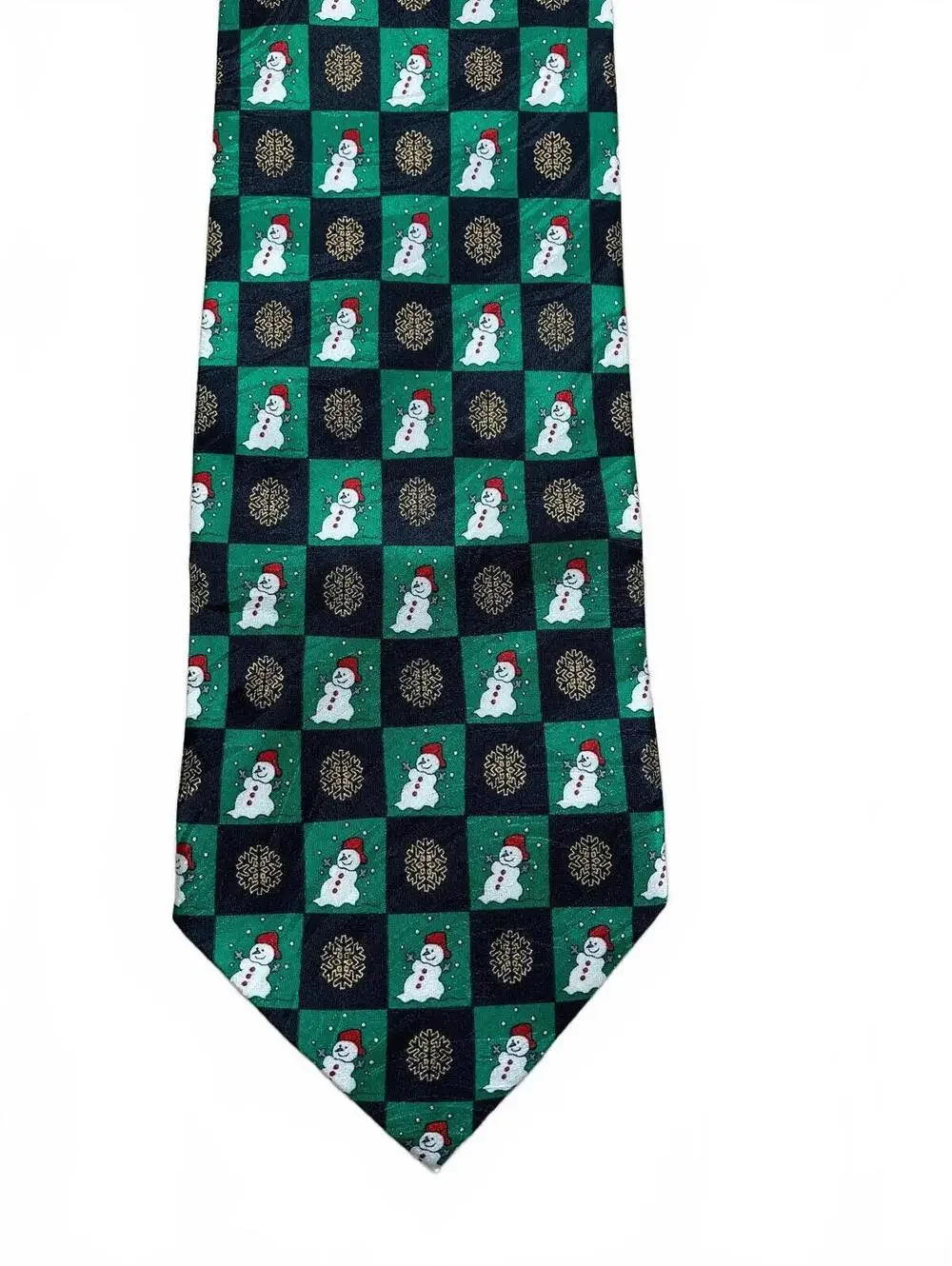 Holiday's Bergamo New York Silk Christmas Snowman Pattern Tie